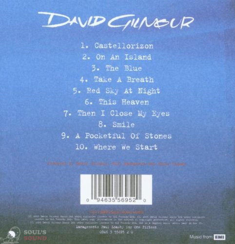 DAVID GILMOUR ON AN ISLAND CD