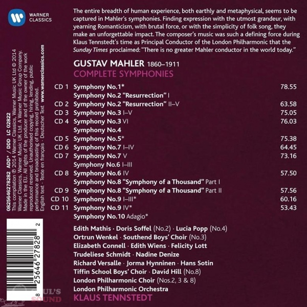 Klaus Tennstedt Mahler Complete Symphonies 11 CD