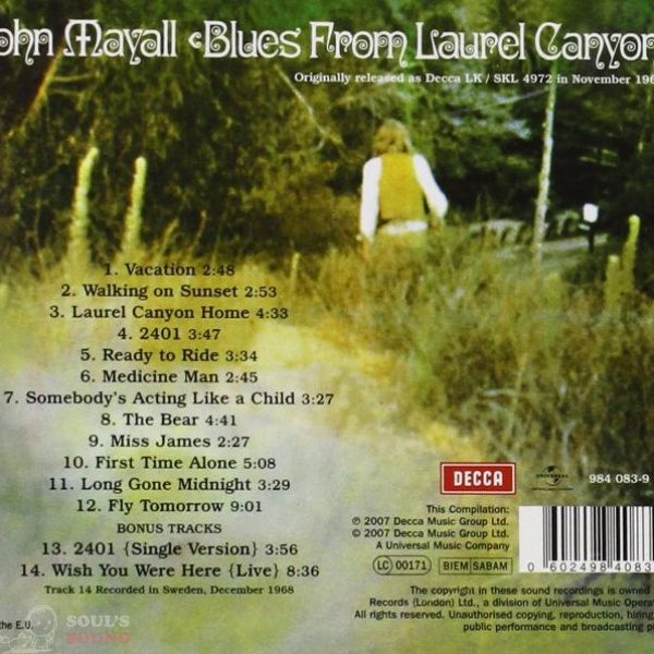 John Mayall Blues From Laurel Canyon CD