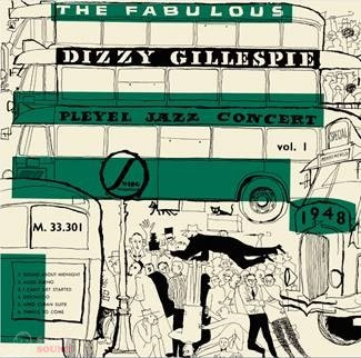 Dizzy Gillespie Pleyel Jazz Concert 1948 LP Green & White Marbled Vogue Jazz Club