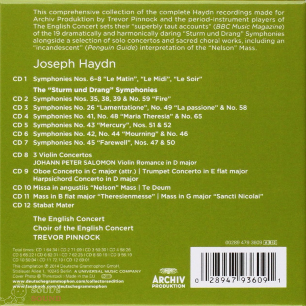 The English Concert Haydn - Pinnock: Complete Recordings 12 CD
