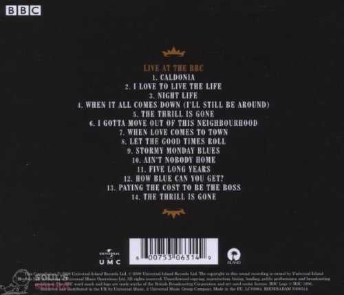 B.B. King Live At The BBC CD