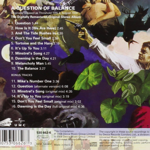 The Moody Blues A Question Of Balance (rem+bonus) CD