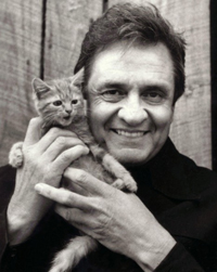 Johnny Cash с котом: его любили все