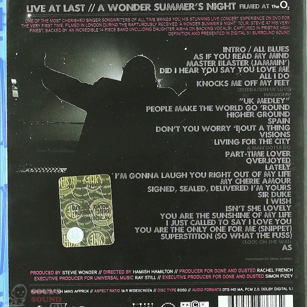Stevie Wonder Live At Last Blu-Ray
