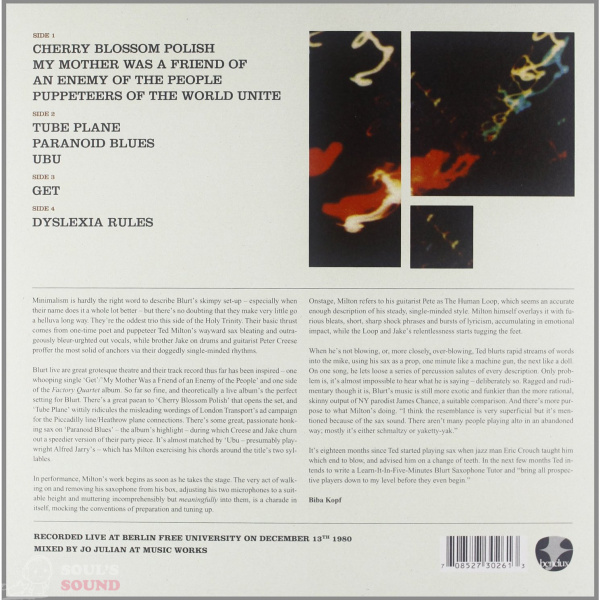 BLURT Live In Berlin 2 LP