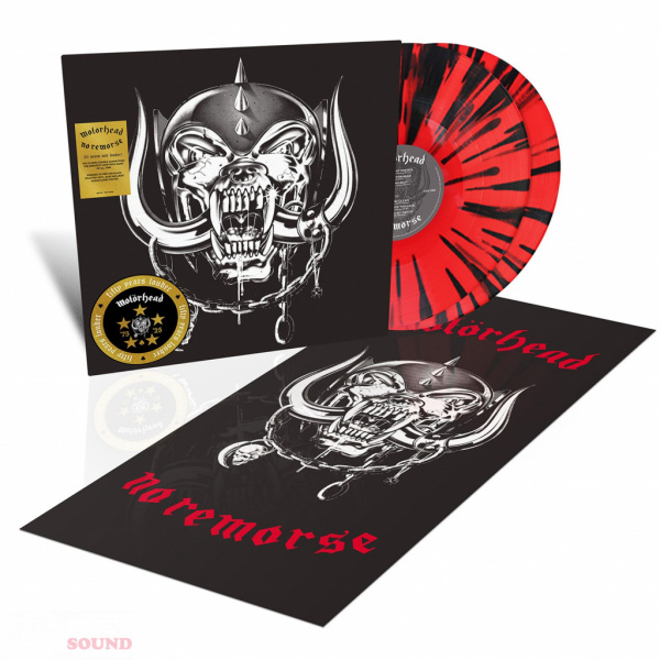 Motorhead No Remorse 2 LP 50th Anniversary Edition, Red & Black Splatter Poster