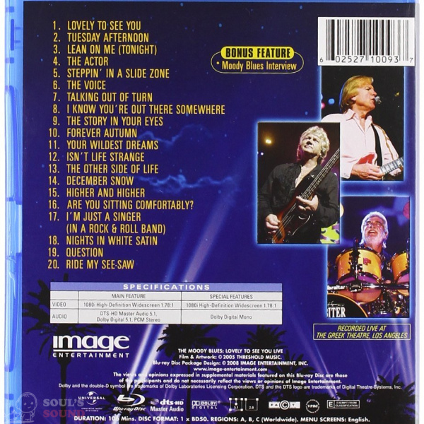 The Moody Blues Lovely To See You Live Blu-Ray
