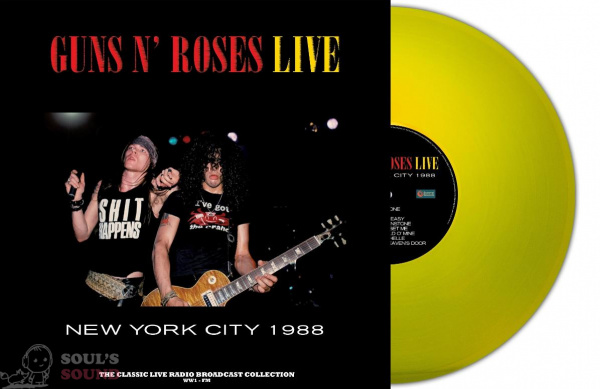 GUNS AND ROSES LIVE IN NEW YORK CITY 1988 LP Yellow