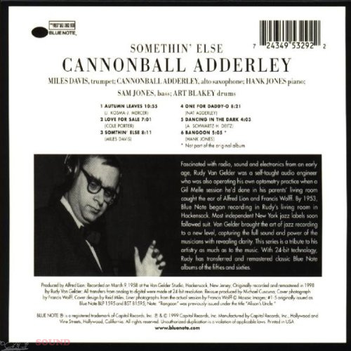 Cannonball Adderley Somethin' Else CD