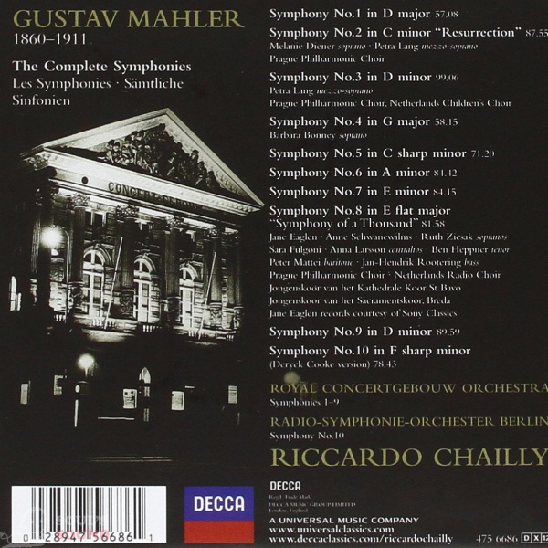 Riccardo Chailly Mahler: The Symphonies 12 CD