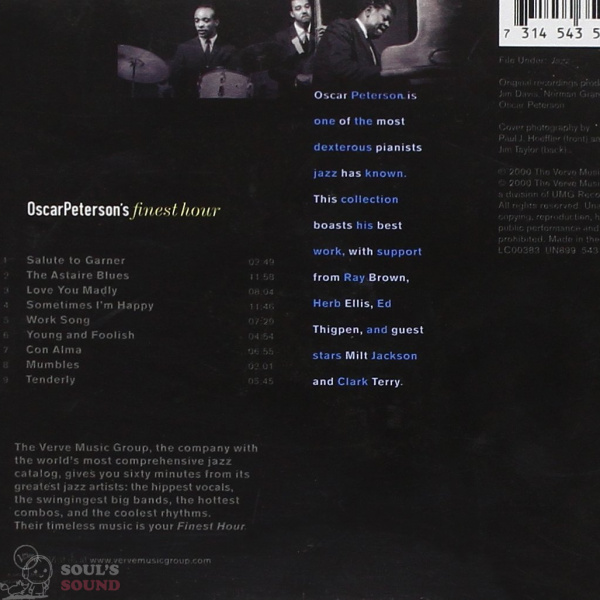 Oscar Peterson's  Finest Hour CD