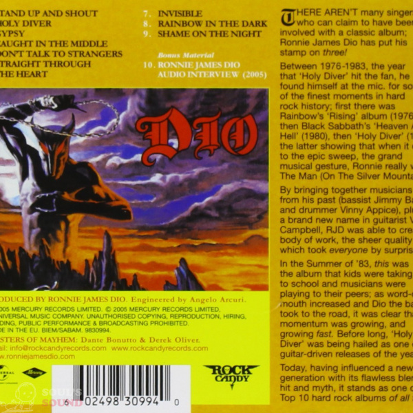 Dio Holy Diver (rem+bonus) CD
