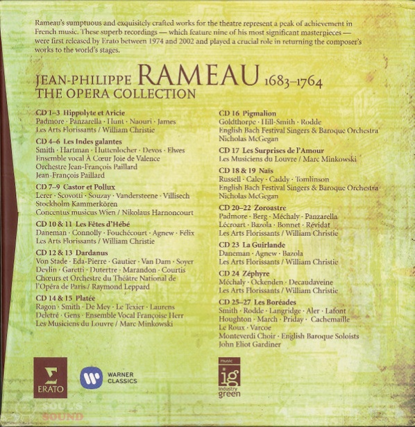 JeanPhilippe Rameau ‎The Opera Collection 25 CD Soul's Sound