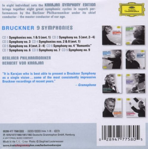 Herbert von Karajan Bruckner: 9 Symphonies 9 CD