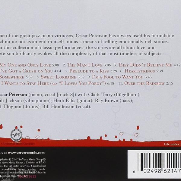 Oscar Peterson For Lovers CD