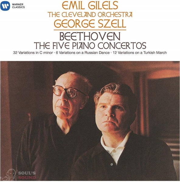 EMIL GILELS BEETHOVEN : THE 5 PIANO CONCERTOS 5 LP