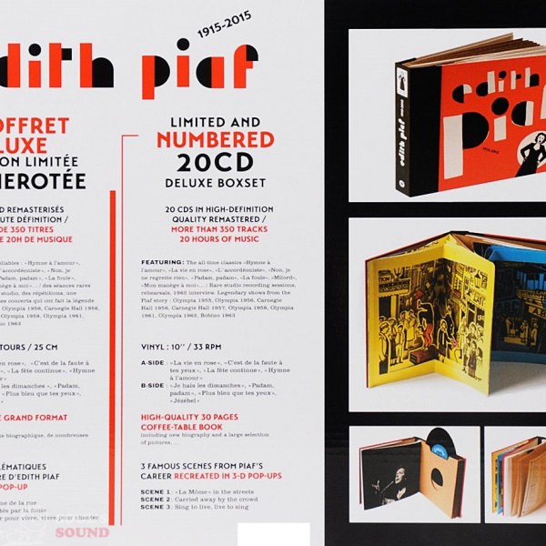 Edith Piaf 1915-2015 20 CD + LP Limited Numbered Edition