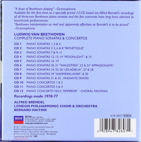 Alfred Brendel Beethoven: The Piano Sonatas & Concertos 12 CD